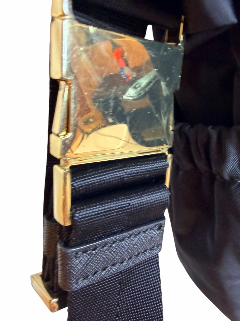 Tory Burch Scout Black Nylon Work Tote Crossbody Gold Hardware w/ TB Dust Cover - Picture 8 of 16